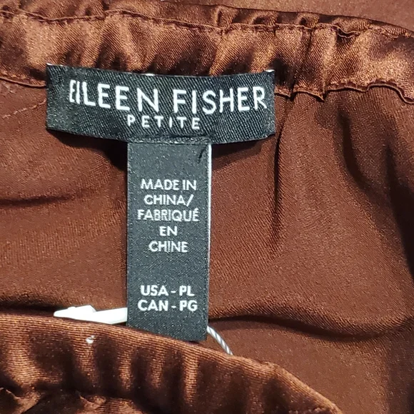Eileen Fisher Maxi Skirt Size S/LP Redwood Stretch Charmeuse Bias Silk Ret $278 - Picture 10 of 13